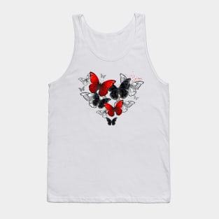 Realistic Black and Red Morpho Tank Top